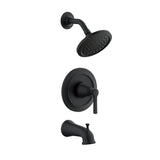 Gerber Plumbing - Northerly 1H Tub & Shower Trim Kit & Treysta Cartridge 1.75gpm Satin Black - Satin Black