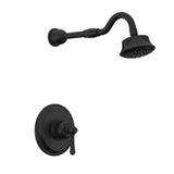 Gerber Plumbing - Opulence 1H Shower Only Trim Kit & Treysta Cartridge w/ 5 Function Showerhead 1.75gpm Satin Black - Satin Black