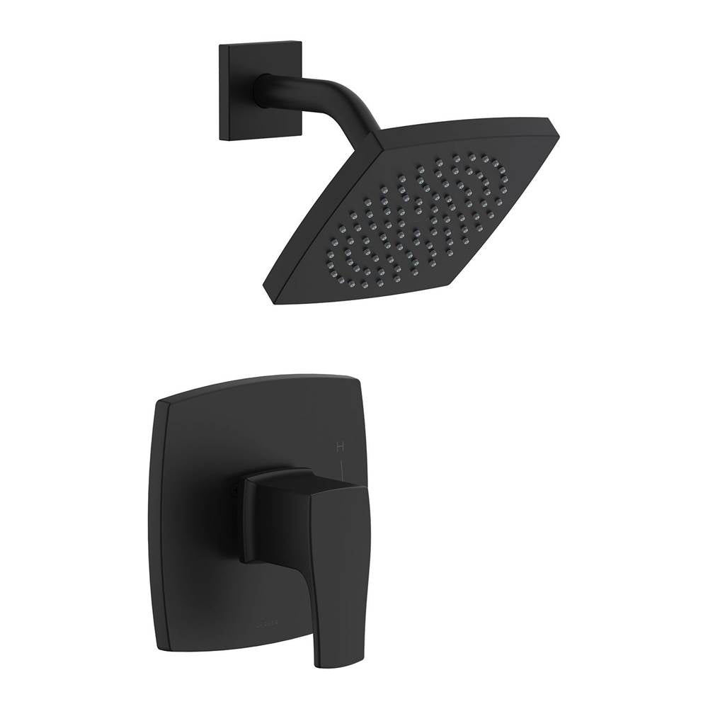 Gerber Plumbing - Tribune 1H Shower Only Trim Kit & Treysta Cartridge 1.75gpm Satin Black - Satin Black