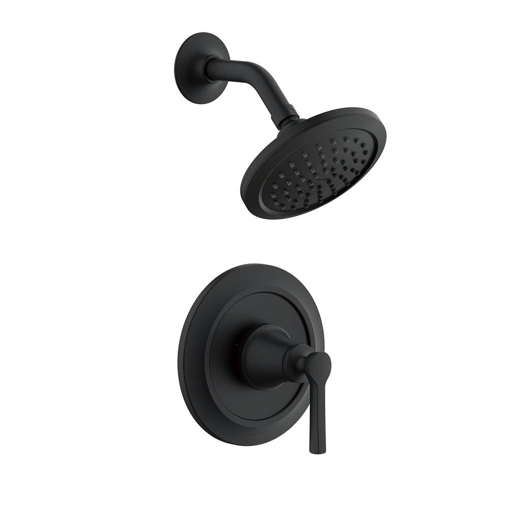 Gerber Plumbing - Northerly 1H Shower Only Trim Kit & Treysta Cartridge 1.75gpm Satin Black - Satin Black