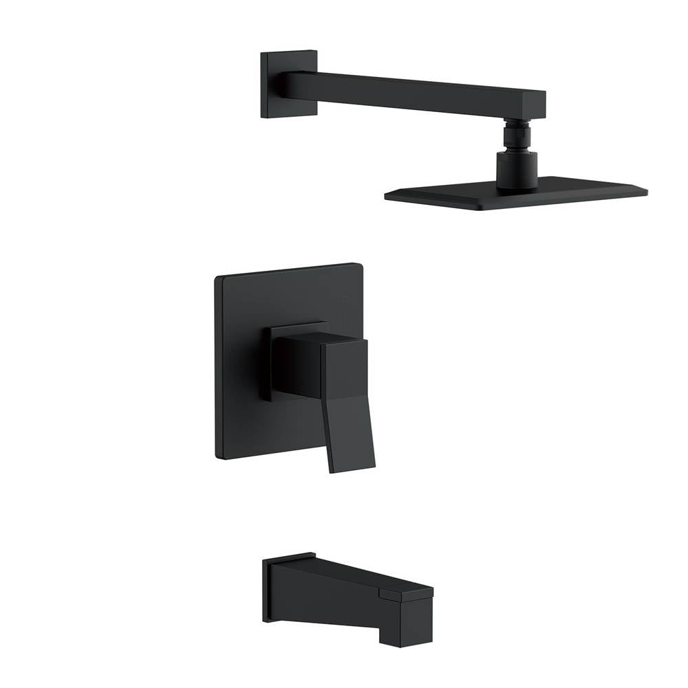 Gerber Plumbing - Avian 1H Tub & Shower Trim Kit & Treysta Cartridge 1.75gpm Satin Black - Satin Black