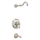Gerber Plumbing - Opulence 1H Tub & Shower Trim Kit & Treysta Cartridge w/ Diverter on Valve Less Showerhead Brushed Nickel - Brushed Nickel