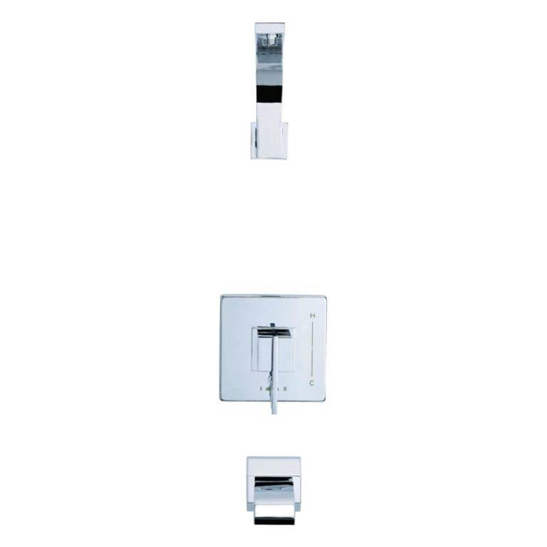 Gerber Plumbing - Sirius 1H Tub & Shower Trim Kit & Treysta Cartridge w/ Diverter on Valve Less Showerhead Chrome - Chrome