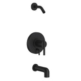 Gerber Plumbing - Parma 1H Tub & Shower Trim Kit & Treysta Cartridge w/ Diverter on Valve Less Showerhead Satin Black - Satin Black