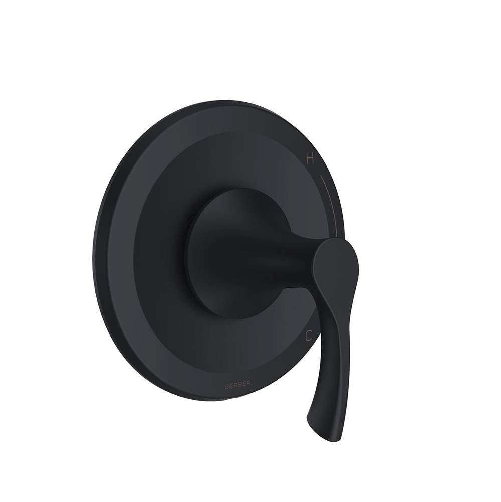 Gerber Plumbing - Antioch 1H Pressure Balance Trim Kit & Treysta Cartridge for Valve Only Satin Black - Satin Black
