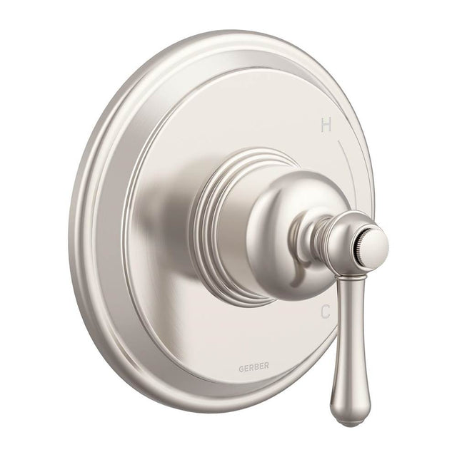 Gerber Plumbing - Opulence 1H Pressure Balance Trim Kit & Treysta Cartridge for Valve Only Brushed Nickel - Brushed Nickel