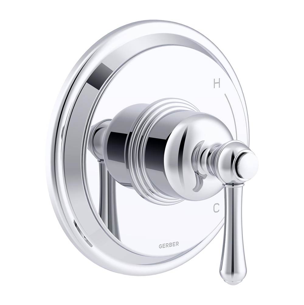 Gerber Plumbing - Opulence 1H Pressure Balance Trim Kit & Treysta Cartridge for Valve Only Chrome - Chrome