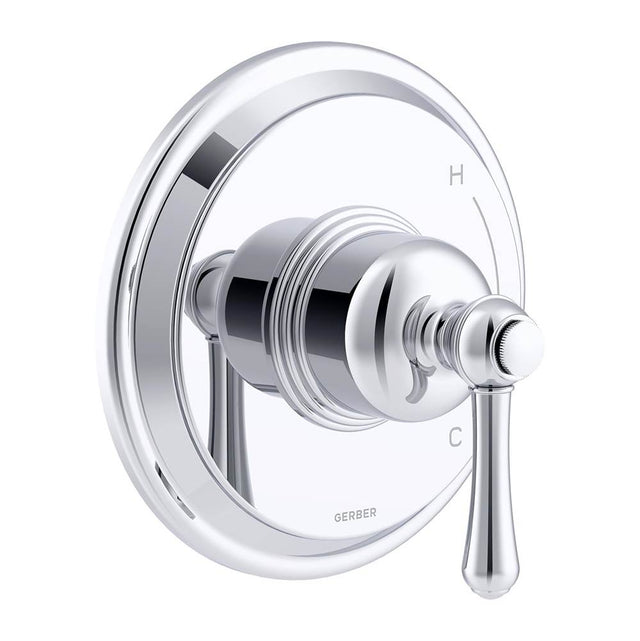 Gerber Plumbing - Opulence 1H Pressure Balance Trim Kit & Treysta Cartridge for Valve Only Chrome - Chrome