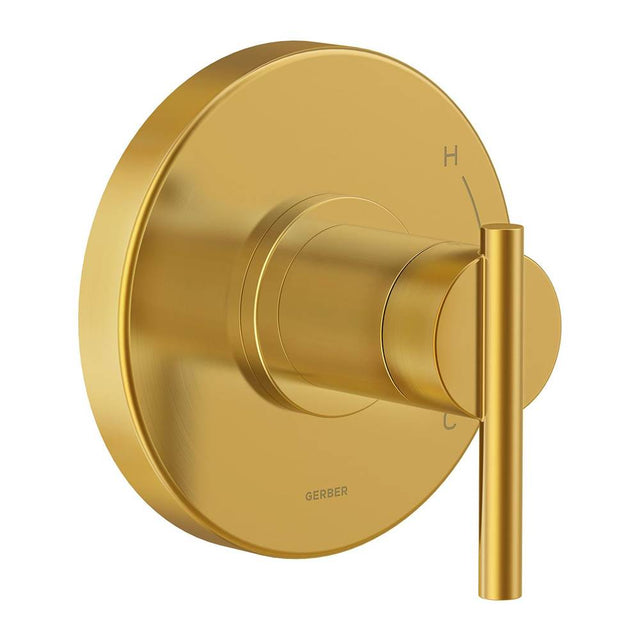 Gerber Plumbing - Parma 1H Pressure Balance Trim Kit & Treysta Cartridge for Valve Only Brushed Bronze - Brushed Bronze