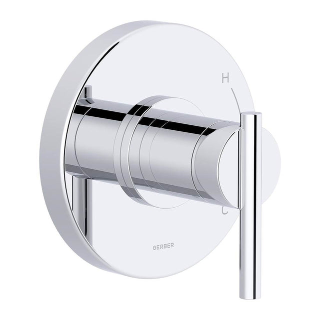Gerber Plumbing - Parma 1H Pressure Balance Trim Kit & Treysta Cartridge for Valve Only Chrome - Chrome
