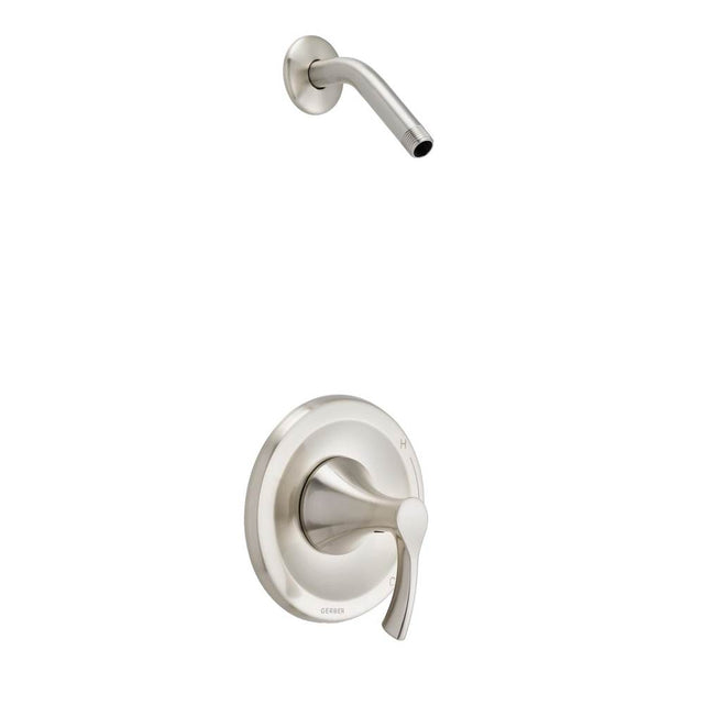 Gerber Plumbing - Antioch 1H Shower Only Trim Kit & Treysta Cartridge Less Showerhead Brushed Nickel - Brushed Nickel