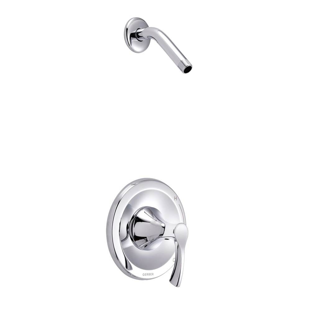 Gerber Plumbing - Antioch 1H Shower Only Trim Kit & Treysta Cartridge Less Showerhead Chrome - Chrome