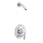 Gerber Plumbing - Antioch 1H Shower Only Trim Kit & Treysta Cartridge Less Showerhead Chrome - Chrome