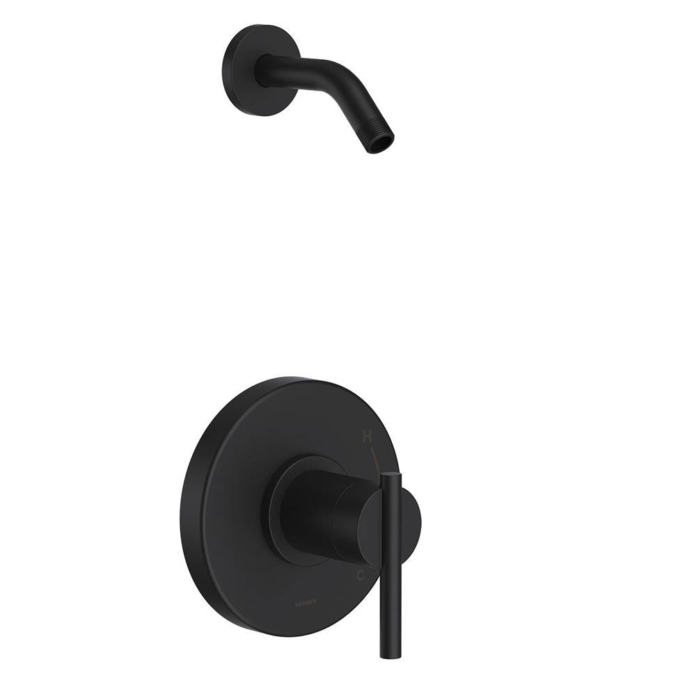 Gerber Plumbing - Parma 1H Shower Only Trim Kit & Treysta Cartridge Less Showerhead Satin Black - Satin Black