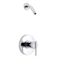 Gerber Plumbing - Parma 1H Shower Only Trim Kit & Treysta Cartridge Less Showerhead Chrome - Chrome
