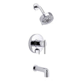 Gerber Plumbing - Parma 1H Tub & Shower Trim Kit & Treysta Cartridge w/ Diverter on Valve & 5 Function Showerhead 2.0gpm Chrome - Chrome