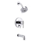 Gerber Plumbing - Parma 1H Tub & Shower Trim Kit & Treysta Cartridge w/ Diverter on Valve & 5 Function Showerhead 1.75gpm Chrome - Chrome