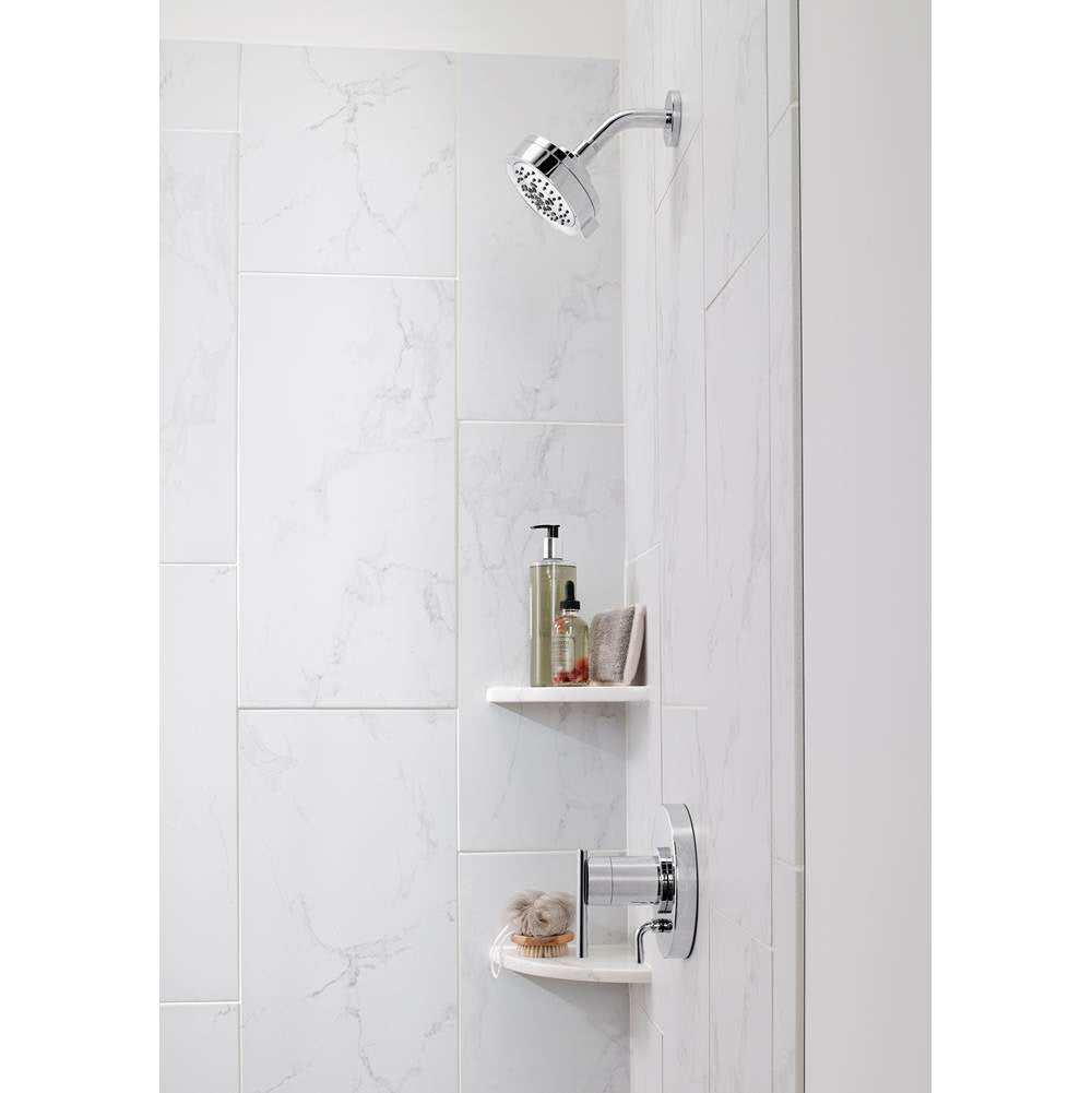 Parma 1H Tub & Shower Trim Kit & Treysta Cartridge w/ Diverter on Valve & 5 Function Showerhead 1.75gpm Chrome
