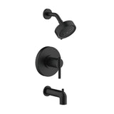 Gerber Plumbing - Parma 1H Tub & Shower Trim Kit & Treysta Cartridge W/ Diverter On Tub Spout & 5 Function Showerhead 1.75gpm Satin Black - Satin Black