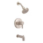 Gerber Plumbing - Amalfi 1H Tub & Shower Trim Kit & Treysta Cartridge w/ Diverter on Spout 2.0gpm Brushed Nickel - Brushed Nickel