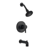 Gerber Plumbing - Amalfi 1H Tub & Shower Trim Kit w/ Diverter on Spout & Treysta Cartridge 1.75gpm Satin Black - Satin Black