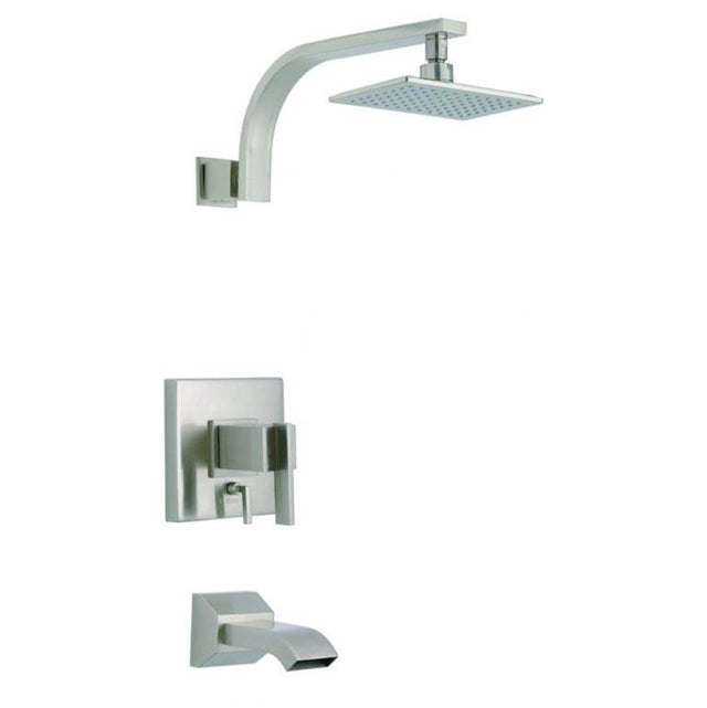 Gerber Plumbing - Sirius 1H Tub & Shower Trim Kit & Treysta Cartridge w/ Diverter on Valve 2.0gpm Brushed Nickel - Brushed Nickel