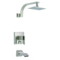 Gerber Plumbing - Sirius 1H Tub & Shower Trim Kit & Treysta Cartridge w/ Diverter on Valve 2.0gpm Brushed Nickel - Brushed Nickel