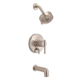 Gerber Plumbing - Parma 1H Tub & Shower Trim Kit & Treysta Cartridge w/ Diverter on Valve & 5 Function Showerhead 2.0gpm Brushed Nickel - Brushed Nickel