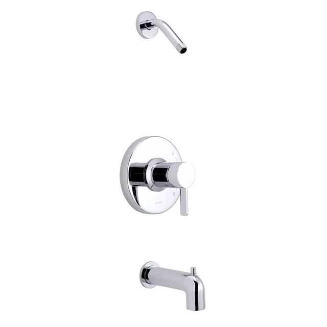 Gerber Plumbing - Amalfi 1H Tub & Shower Trim Kit & Treysta Cartridge w/ Diverter on Spout Less Showerhead Chrome - Chrome
