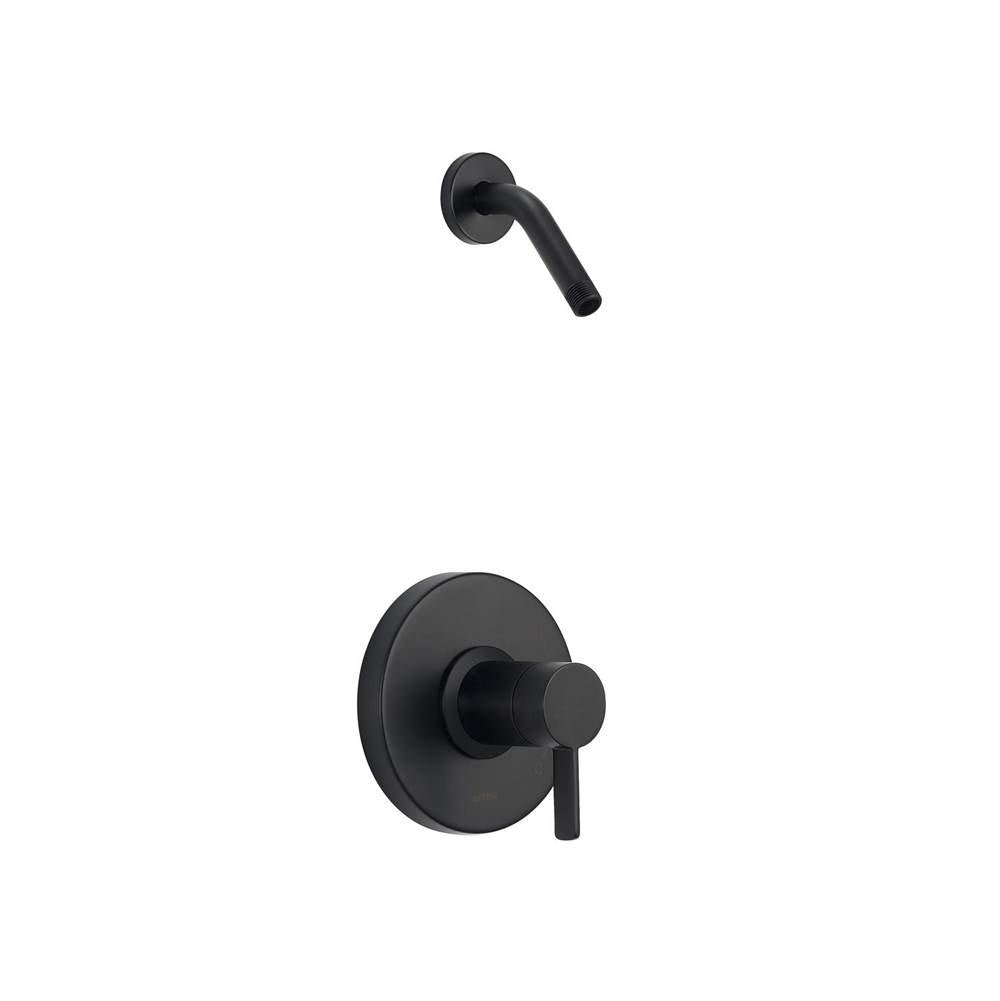 Gerber Plumbing - Amalfi 1H Shower Only Trim Kit & Treysta Cartridge Less Showerhead Satin Black - Satin Black