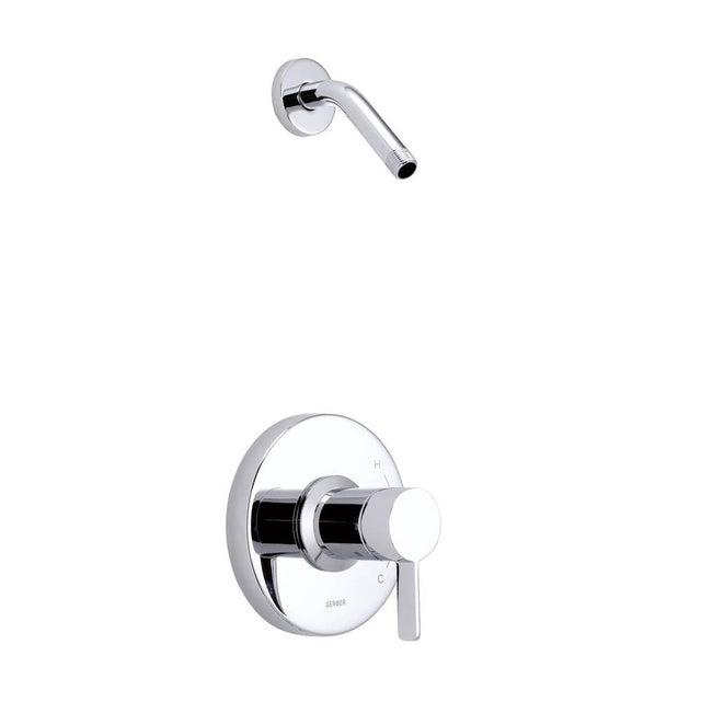 Gerber Plumbing - Amalfi 1H Shower Only Trim Kit & Treysta Cartridge Less Showerhead Chrome - Chrome
