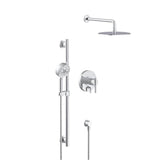 Gerber Plumbing - Parma Pressure Balance Shower Trim with Parma 5 Function Hand Shower & Drench 10'' Showerhead & Versa Slide Bar Kit Chrome - Chrome
