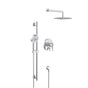 Gerber Plumbing - Parma Pressure Balance Shower Trim with Parma 5 Function Hand Shower & Drench 10'' Showerhead & Versa Slide Bar Kit Chrome - Chrome