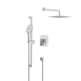 Gerber Plumbing - Tribune Pressure Balance Shower Trim with 3 Function Hand Shower & Drench 10'' Showerhead & Versa Slide Bar Kit Chrome - Chrome