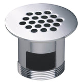 1 1/4'' Metal Grid Strainer Assembly with Overflow Chrome