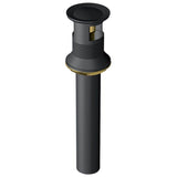 Gerber Plumbing - 1 1/4'' 50/50 Touch Down Drain Assembly Satin Black - Satin Black