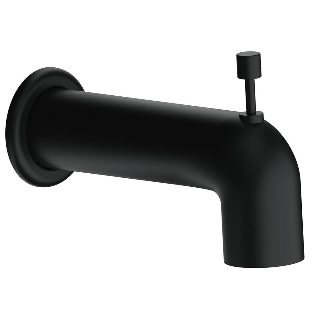 Gerber Plumbing - Parma Wall Mount Tub Spout with Diverter Satin Black - Satin Black