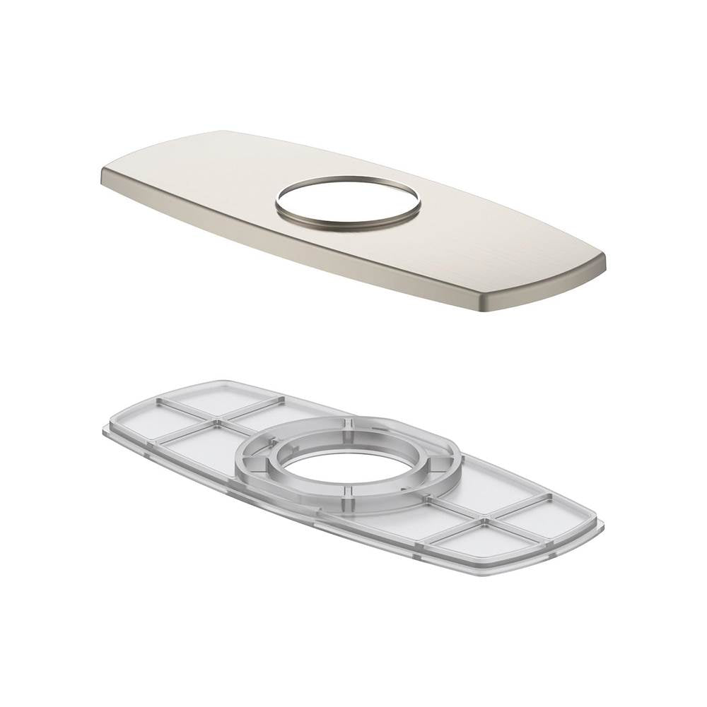 Gerber Plumbing - Soft Square Cover Plate Assembly for 4'' Centerset Lavatory Faucet Brushed Nickel - Brushed Nickel