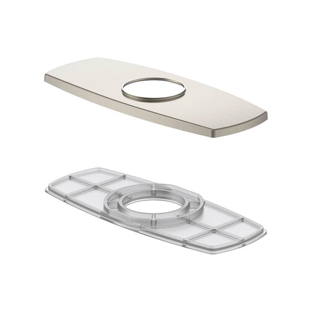 Gerber Plumbing - Soft Square Cover Plate Assembly for 4'' Centerset Lavatory Faucet Brushed Nickel - Brushed Nickel
