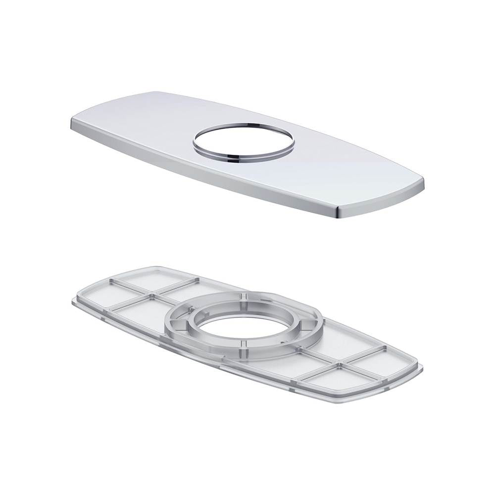 Gerber Plumbing - Soft Square Cover Plate Assembly for 4'' Centerset Lavatory Faucet Chrome - Chrome