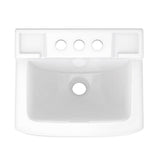 West Point Wall Hung Lav 14x12 4''CC White