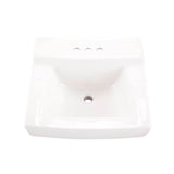 Hayes Wall Hung Lav 20x18 4''CC White