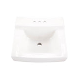 Hayes Wall Hung Lav 20x18 4''CC White