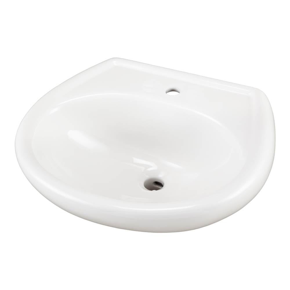 Gerber Plumbing - Maxwell Petite Ped Top 20.5''x17.75'' Single Hole White - White