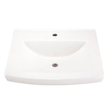 Burr Ridge 24'' Ped Top Single Hole White