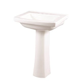 Burr Ridge 24'' Ped Top 4'' CC White