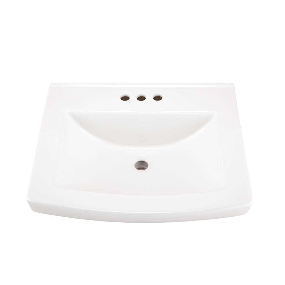 Burr Ridge 24'' Ped Top 4'' CC White