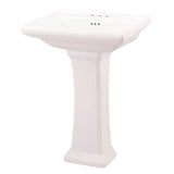Logan Square Petite Ped Top 24.25:x20.13'' 4''CC White