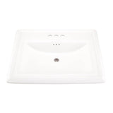 Logan Square Petite Ped Top 24.25:x20.13'' 4''CC White