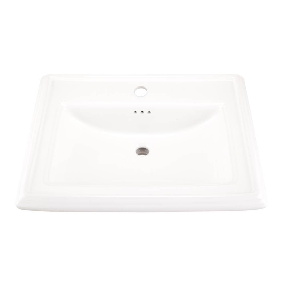 Logan Square Standard Ped Lav 27.38''x21.25'' Single Hole White